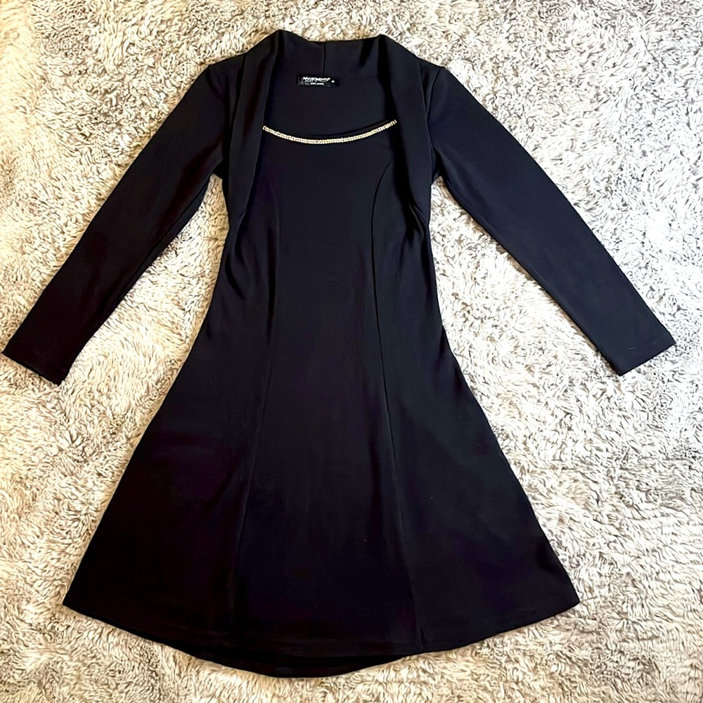 MADE IN ITALY RINASCIMENTO CRYSTAL LINED MIDI DRESS